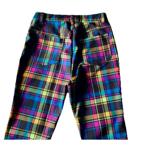 Delia's DOLLS KILL Women's Sz S Into The Grove Plaid Kick Flare Pants - Picture 6 of 8